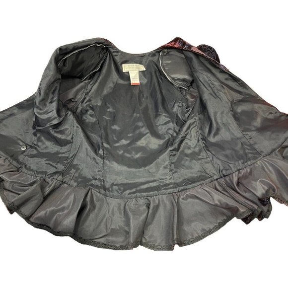 Vintage Scott McClintock Sportswear Blazer Jacket Velvet Blue Puff Sleeve Size 8 - Picture 6 of 10